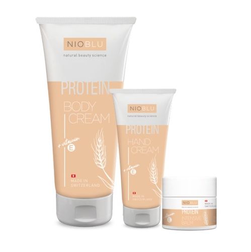 Set NioBlu Protein Body Cream, Hand Cream + Intensive Balm
